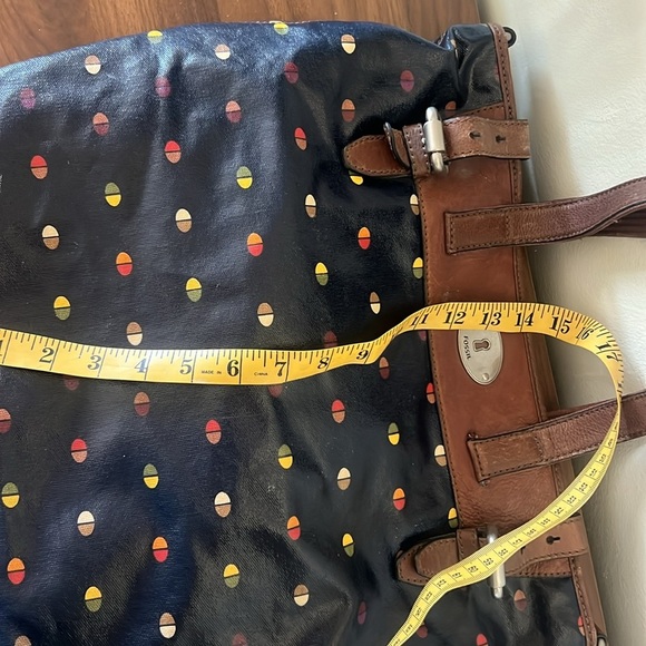 Fossil Black Tote with Multicolor Pattern - Picture 12 of 12